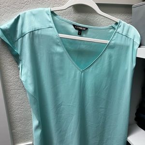 Express Light Blue Gramercy Blouse